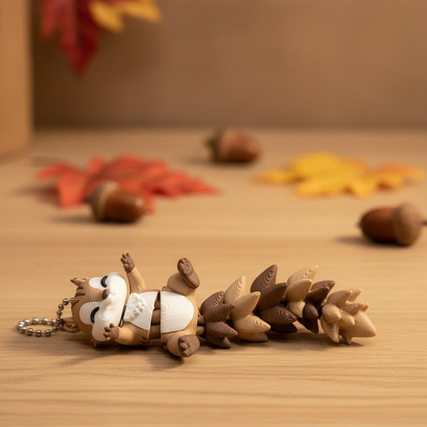 Squirrel Flexi Keychain