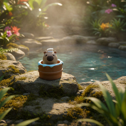 Clickity – Capybara Chillin' in a Barrel