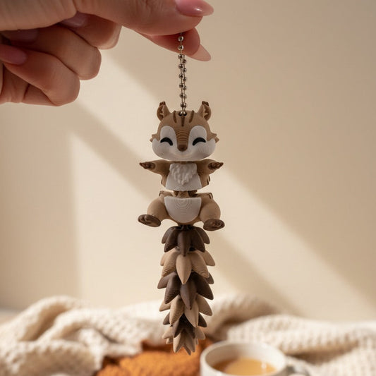 Squirrel Flexi Keychain