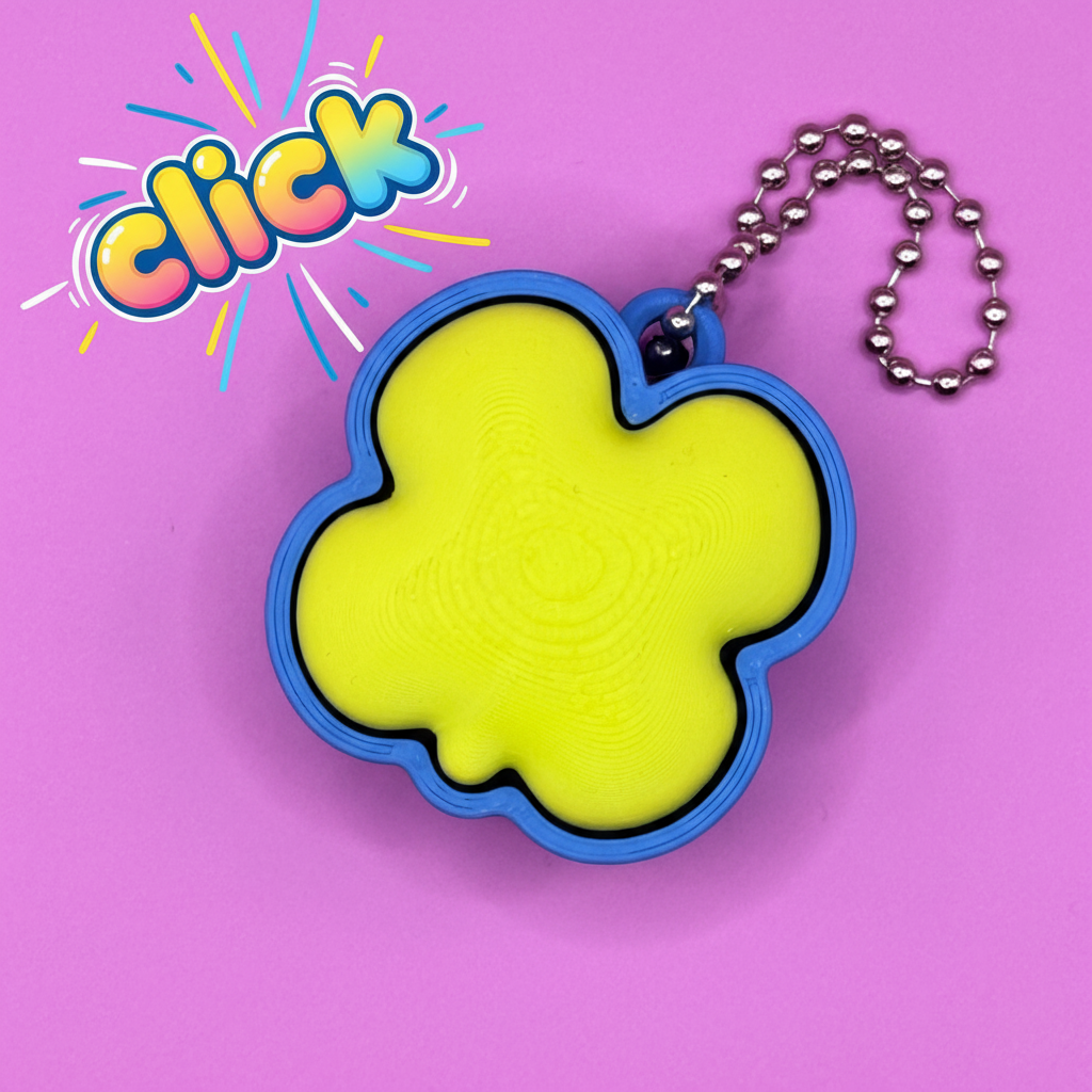 Clover keychain with click