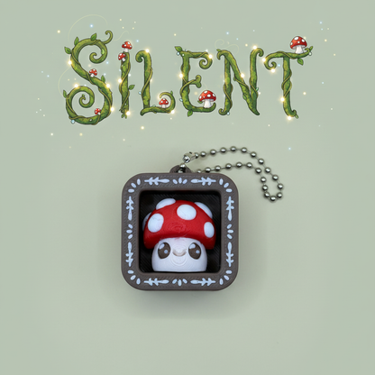Clickity Book Nook Keychain - Mushroom SILENT