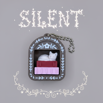 Clickity Book Nook Keychain - Cat's Book Nook SILENT